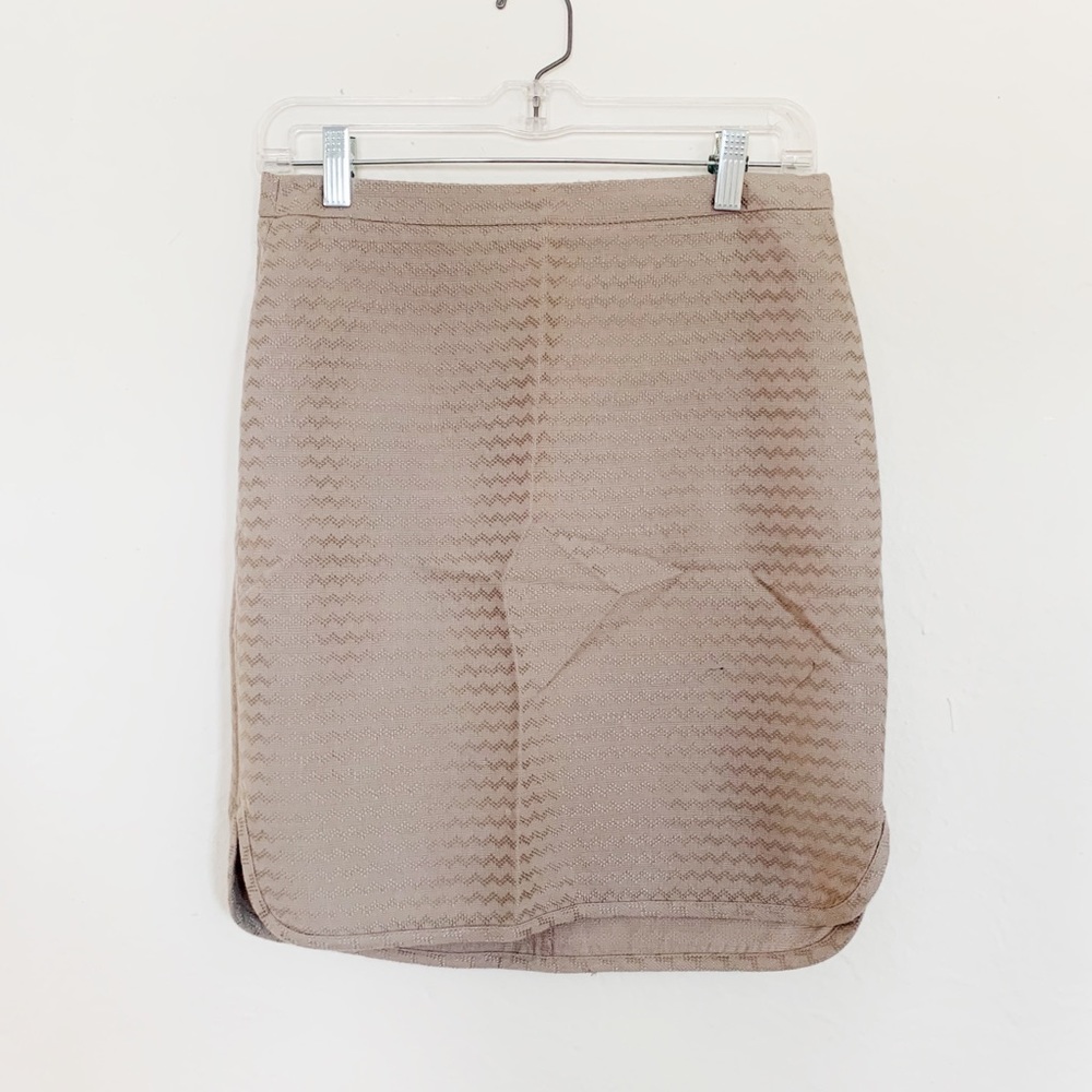 Ann Taylor LOFT Tan Pencil Skirt